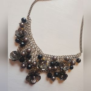 Flower Necklace with netting detail